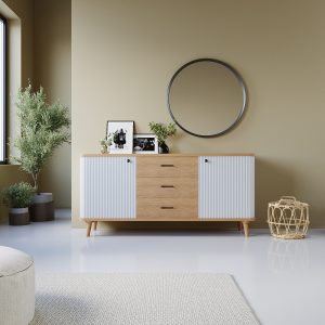 Dresser BRENO (Gold + White Enamel)